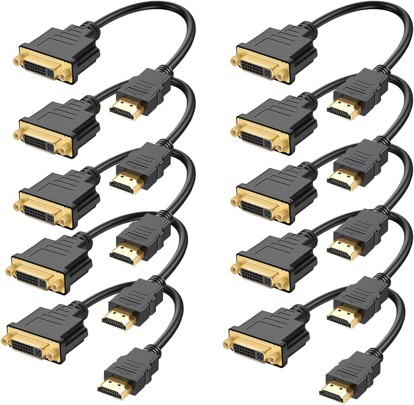 Bi-Directional HDMI to DVI Cable for 4K Video Connections