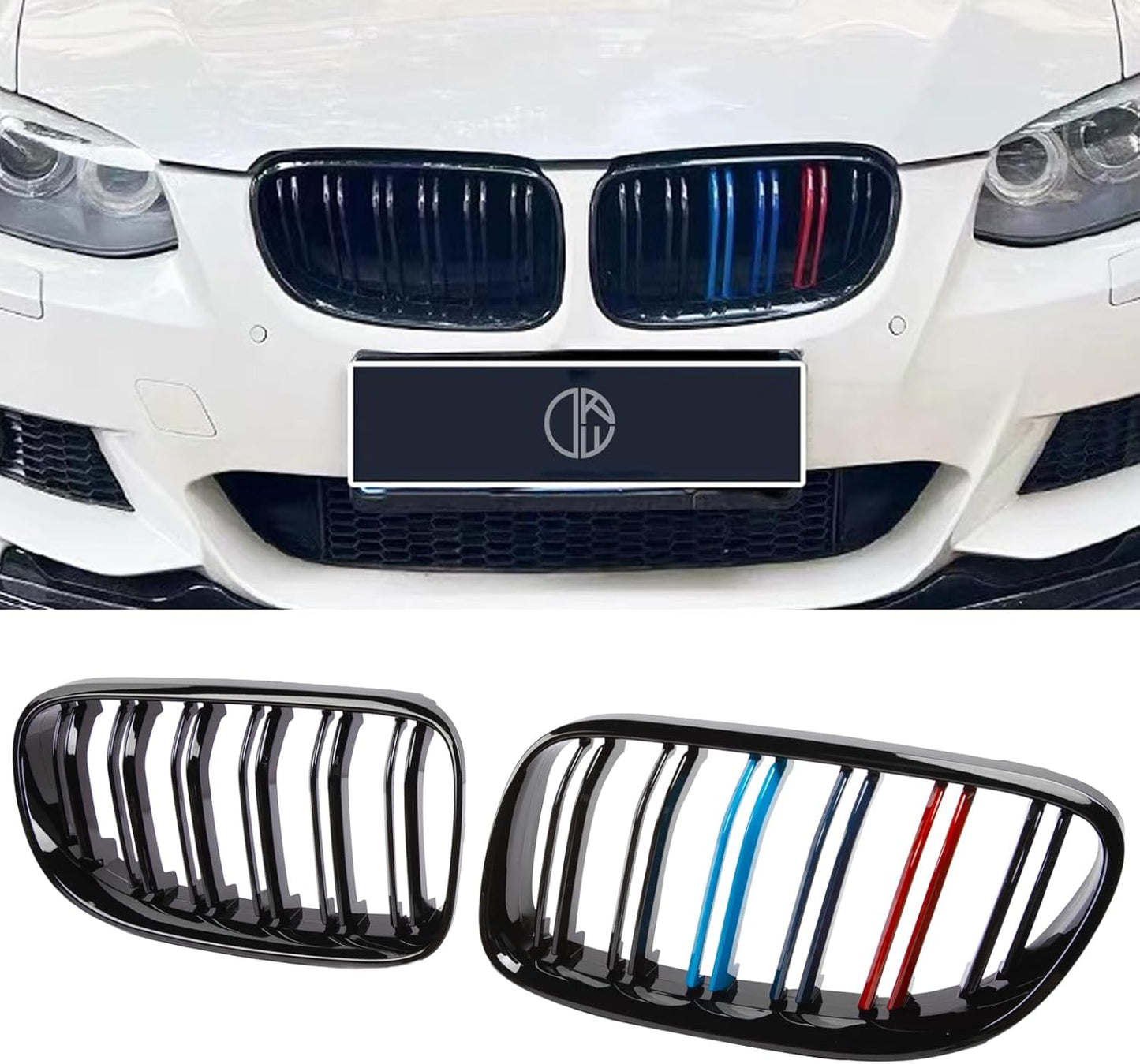 E92 Grill Double Slats M Color Grille for BMW 3 Series 2010-2013