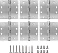 4.5 in Heavy Duty Stainless Steel Door Hinge 6 Pack - Brushed Nickel