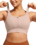 Adjustable High Impact Sports Bra Zip Front Full Coverage - Support 6