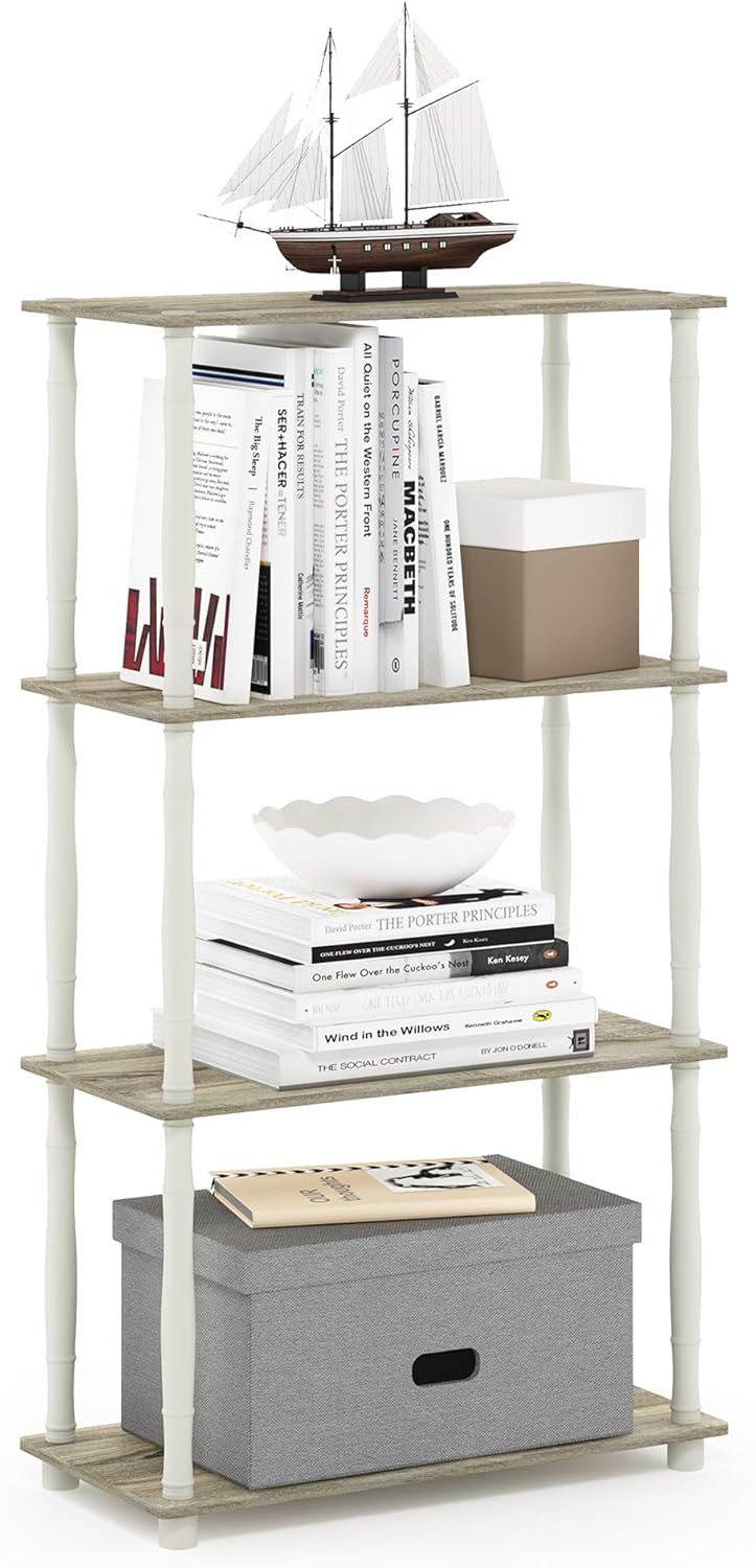 Furinno Turn-N-Tube 4-Tier Multipurpose Shelf Display Rack