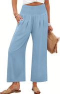 ANRABESS Womens Wide Leg Palazzo Pants - Flowy Summer Comfort