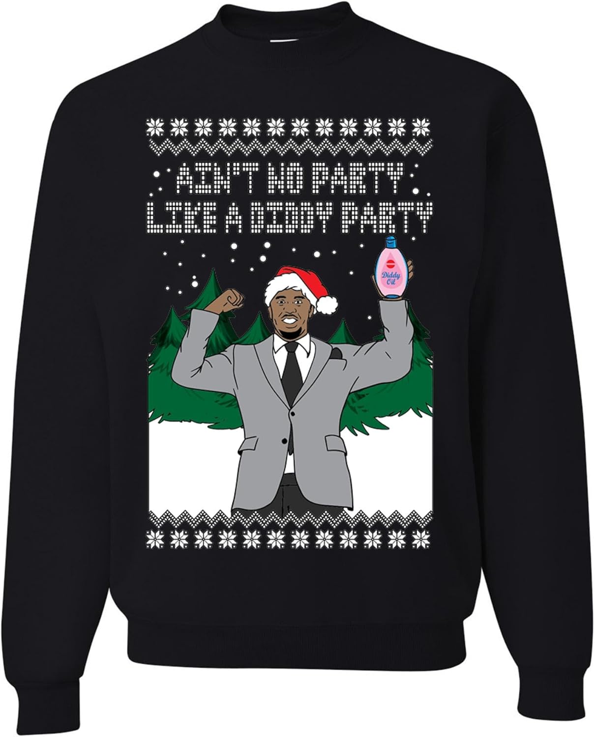 Diddy Party Ugly Christmas Sweater Crewneck for Festive Fun