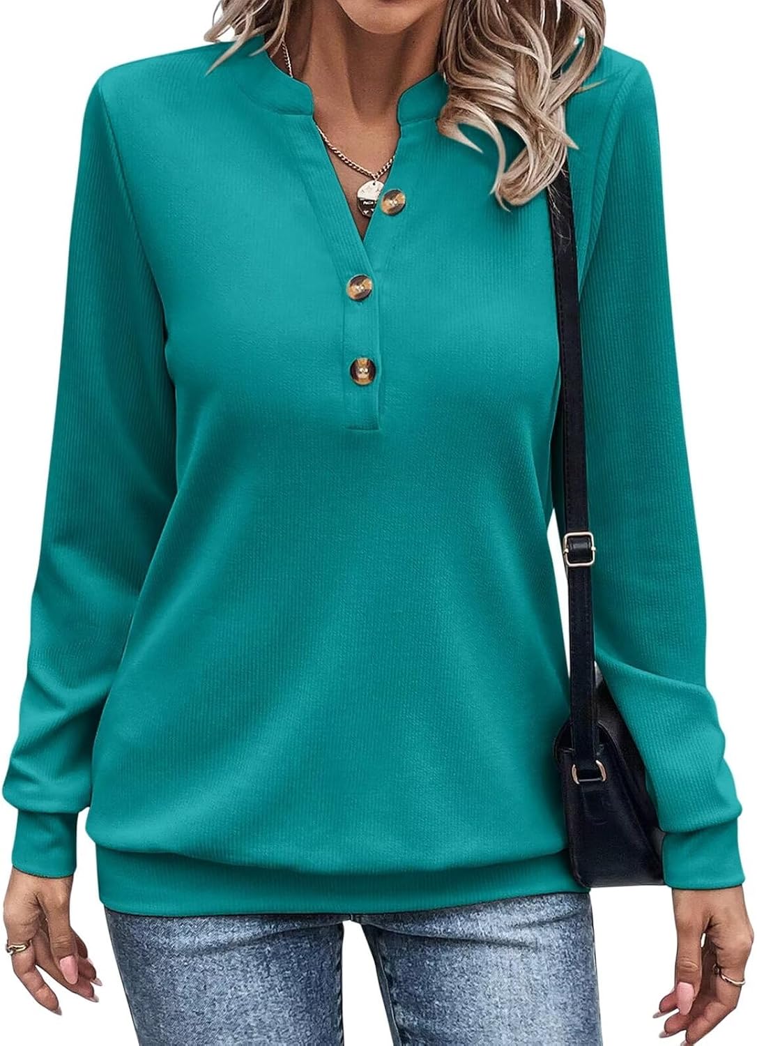 EADINVE V Neck Sweatshirt: Cozy Style Essential