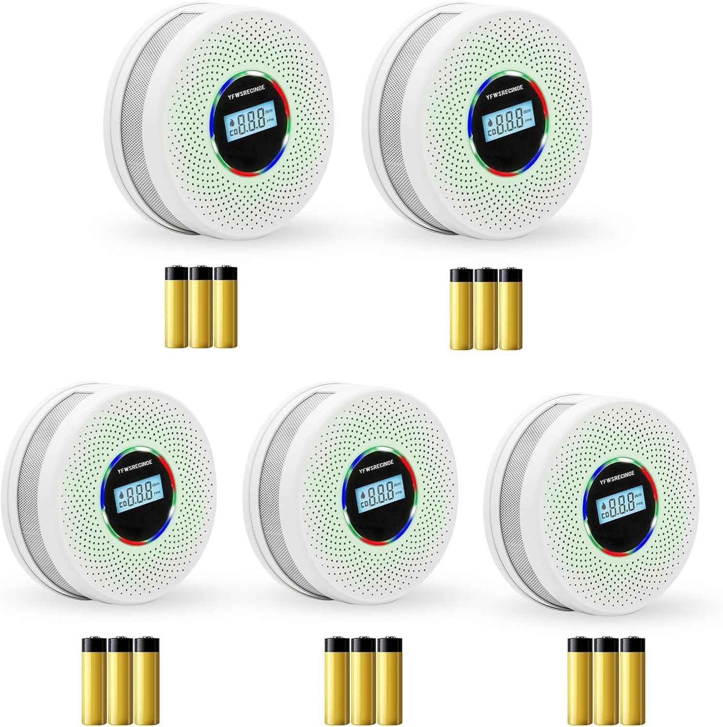 Upgraded Combination Smoke and Carbon Monoxide Alarm Detector