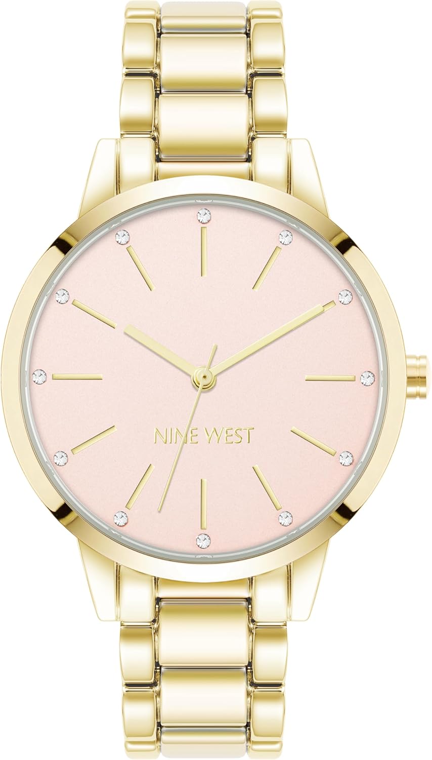 Nine West Women's Floral Dial Bracelet Watch for Elegant Style