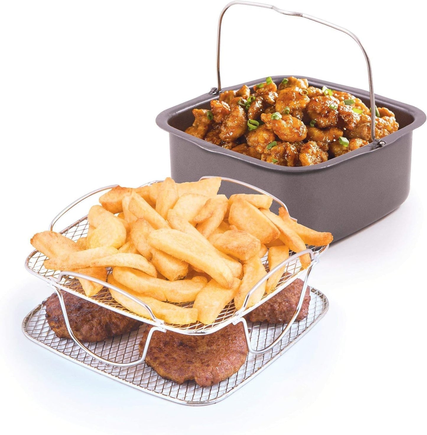 Nuwave 2pc Brio Air Fryer Kit: Reversible Rack & Baking Pan