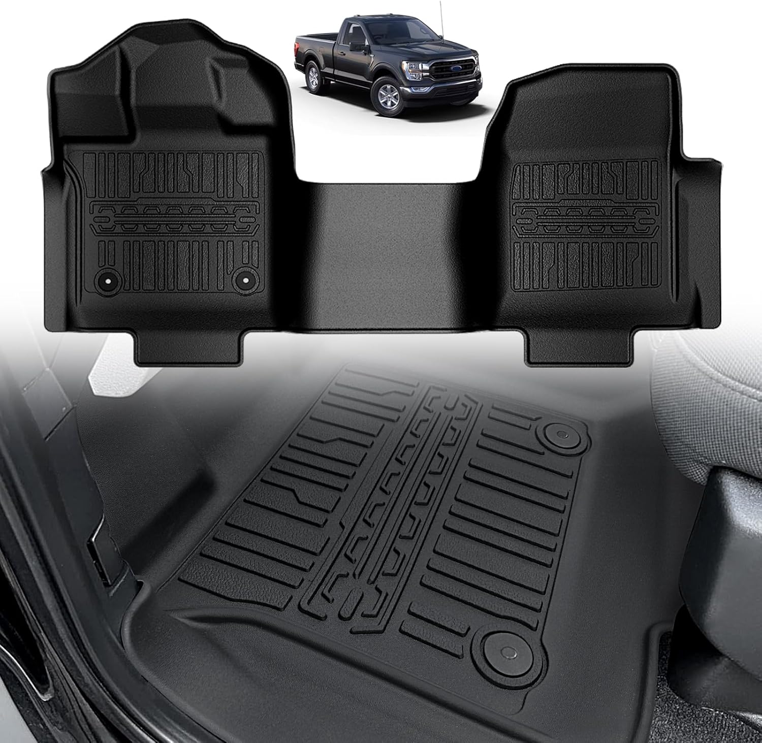 TripleAliners Floor Mats for 2015-2025 Ford F150 Regular Cab
