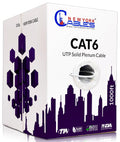CAT6 Plenum Cable 1000ft White - High-Speed 10GB Ethernet Cable
