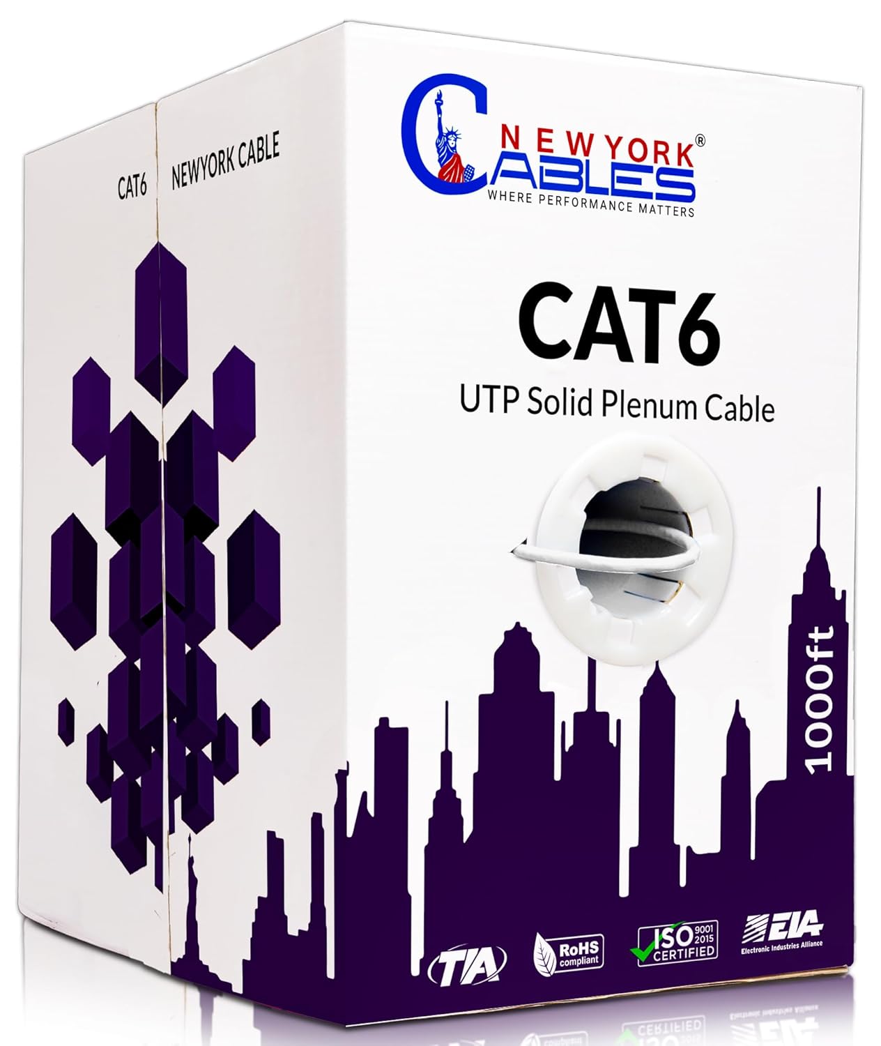 CAT6 Plenum Cable 1000ft - High-Speed Networking Solution