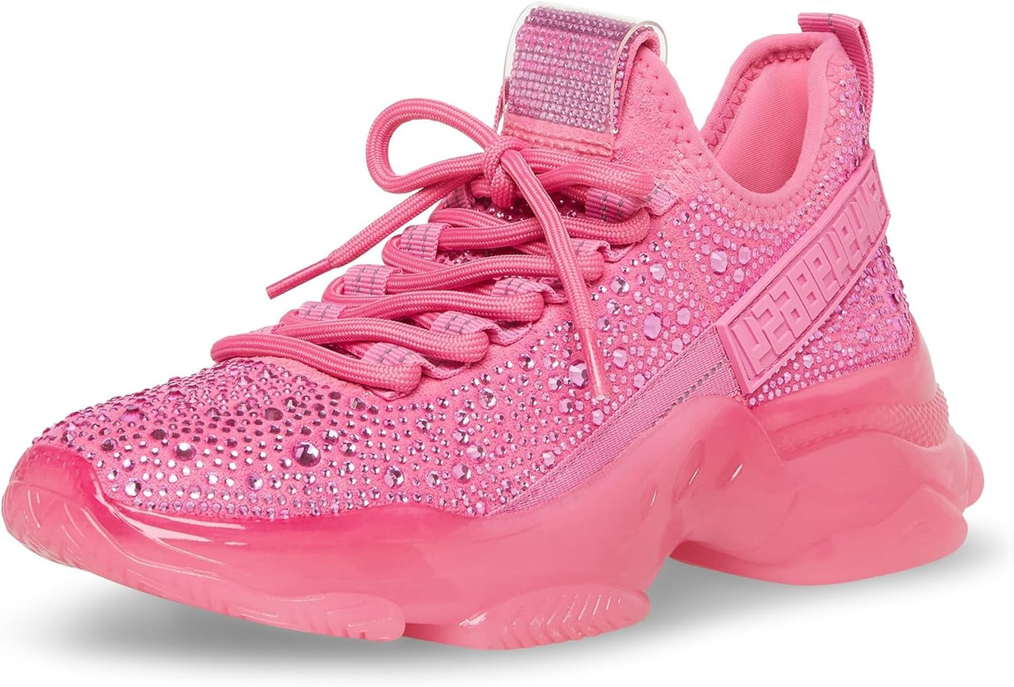 Steve Madden Womens Maxima Fashion Sneaker with Rhinestones