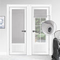 WdFour Triple Layer Blackout Door Curtain Roller Shade - 100% Light