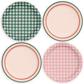 xo, Fetti Camp Gingham Paper Plates - 24 pk, 9 | Fun Camp & Bachelorette Decor