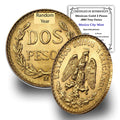1919-1948 Mexican 1/5 Hidalgo Gold 2 Pesos Coin Uncirculated