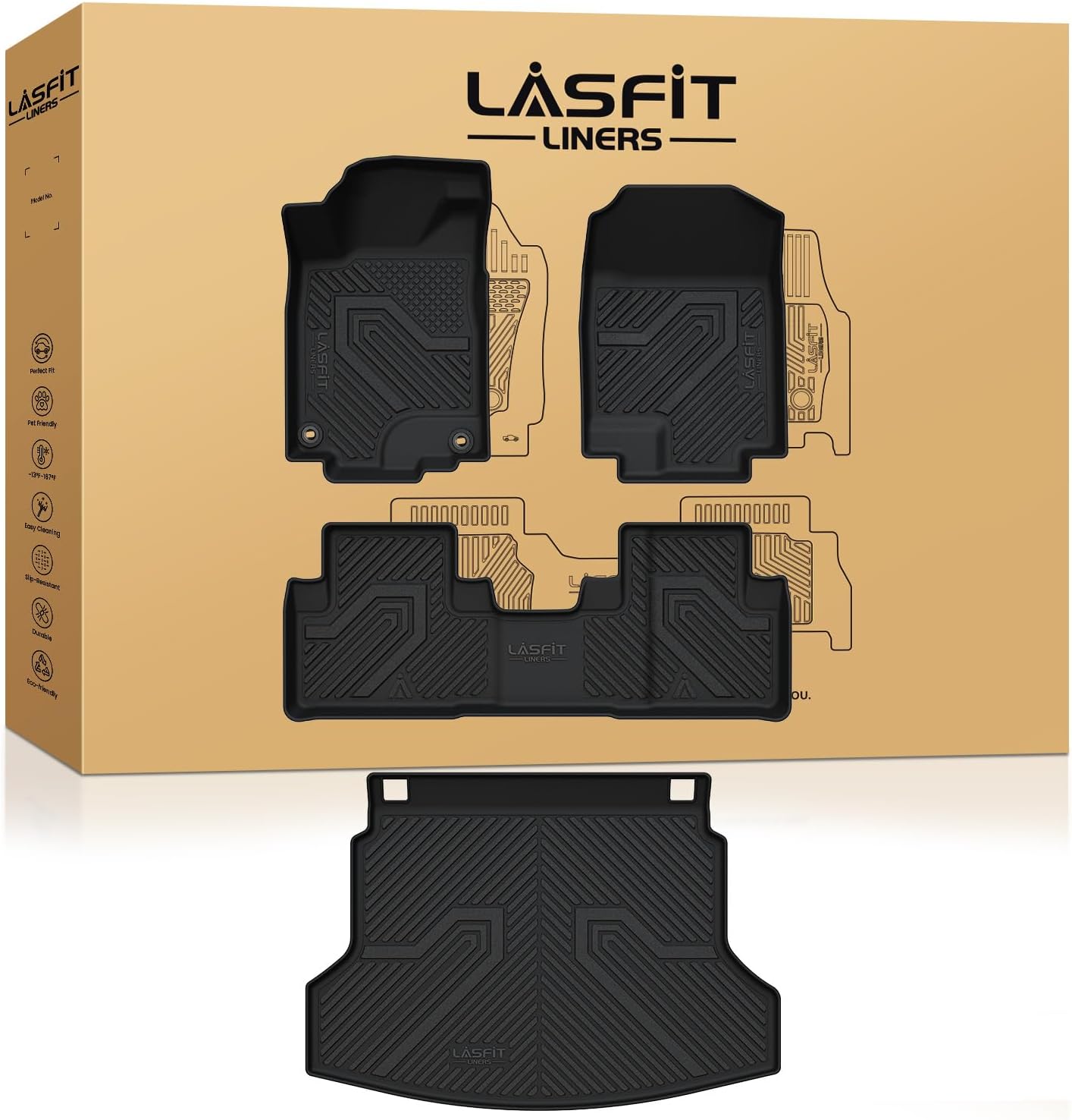 Custom Fit LASFIT Floor Mats for Honda CR-V 2012-2016 Models