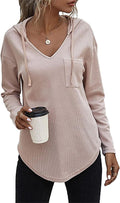 V Neck Hoodies for Women - Stylish Long Sleeve Sweatshirt