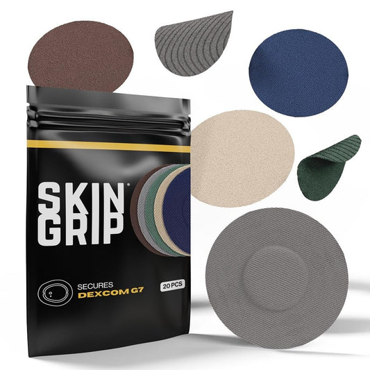 Skin Grip Adhesive Patches for Dexcom G7 & Stelo CGM - 20 Pack