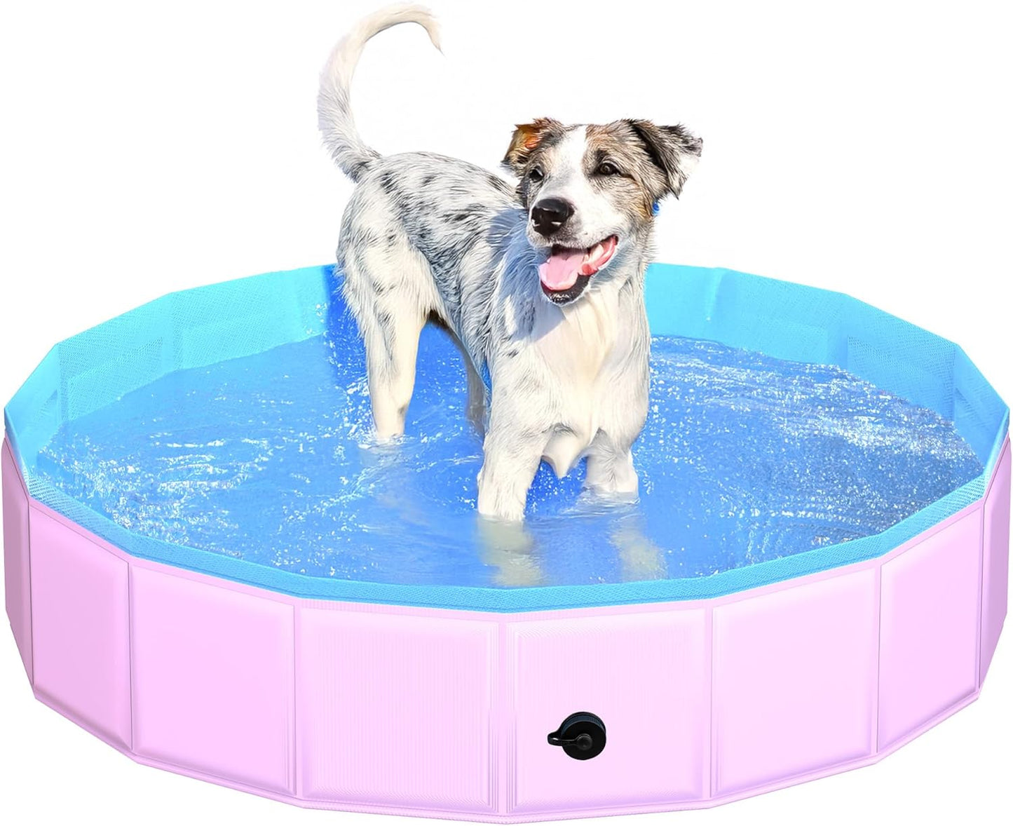 2025 Updated Foldable Dog Pool for Kids and Pets, 39.5in x 12in