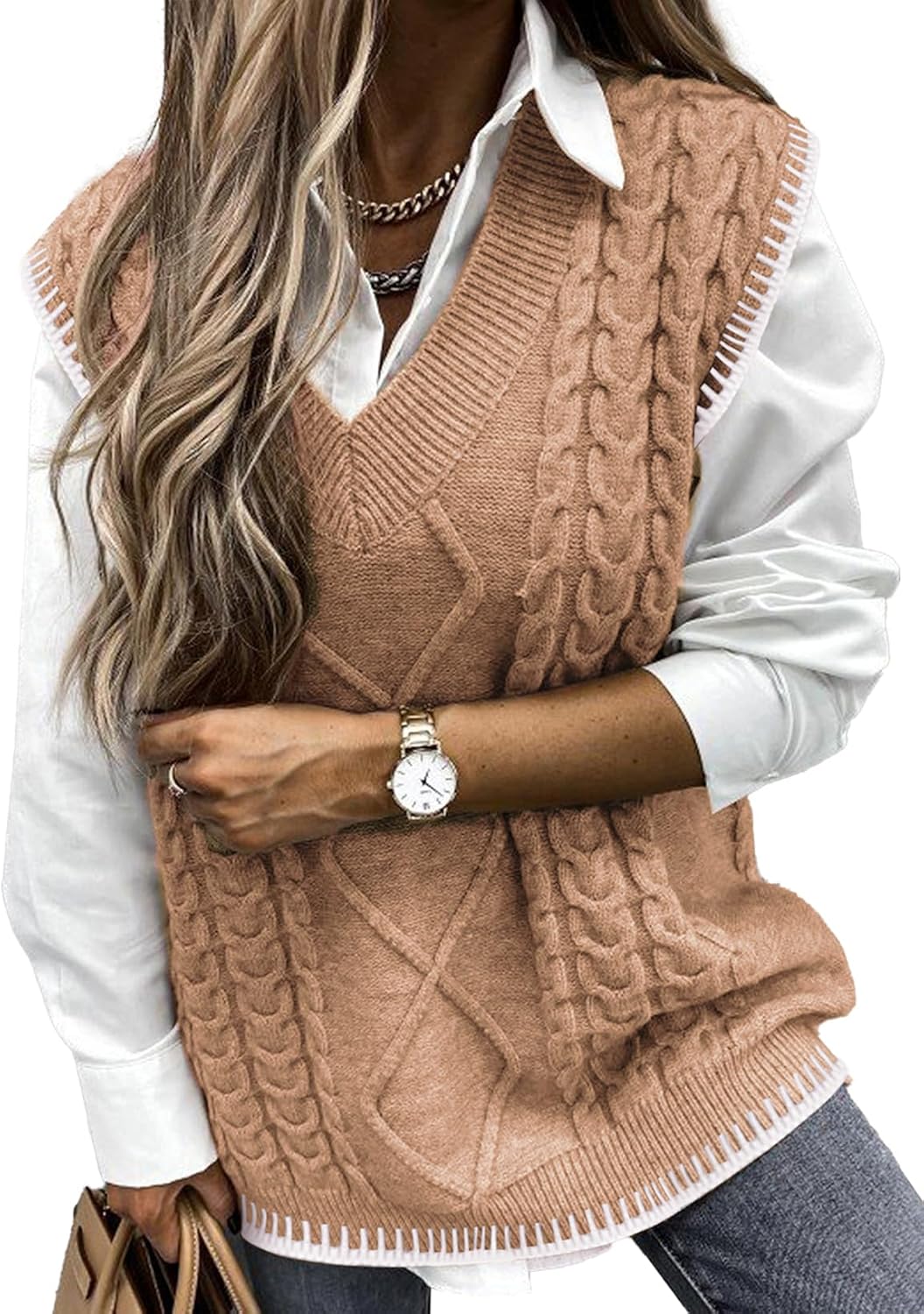 EVALESS Oversized Sweater Vest for Women - Stylish and Comfortable