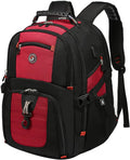 Extra Large 50L Travel Laptop Backpack for Men Women - Red Carry-On