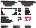 KPREPUBLIC Domikey Miami Night Cherry Profile Doubleshot Keycap Set
