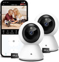 5ghz WiFi Security Cameras Indoor Pan/Tilt 2K HD - 360 Coverage