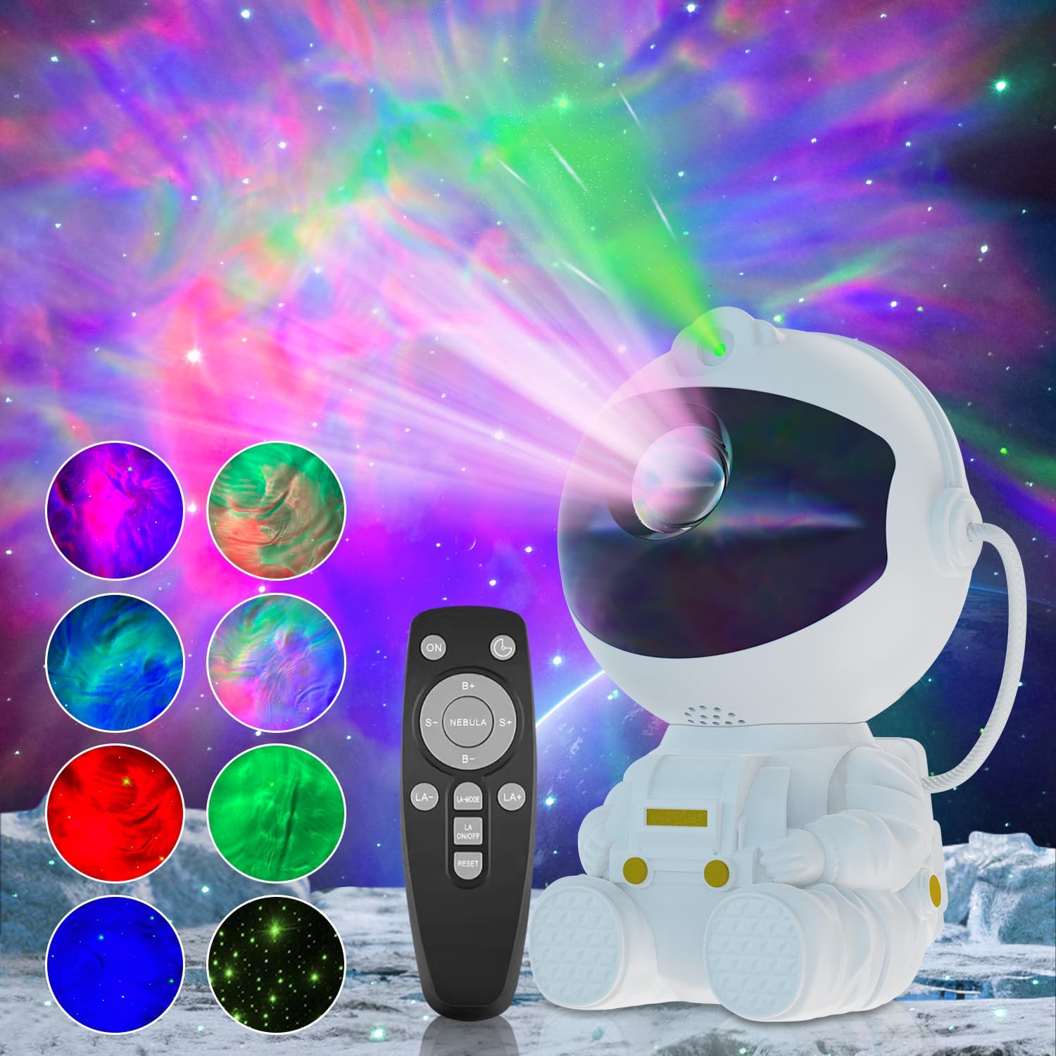 Starry Bedroom Bliss: Remote-Controlled Galaxy Projector