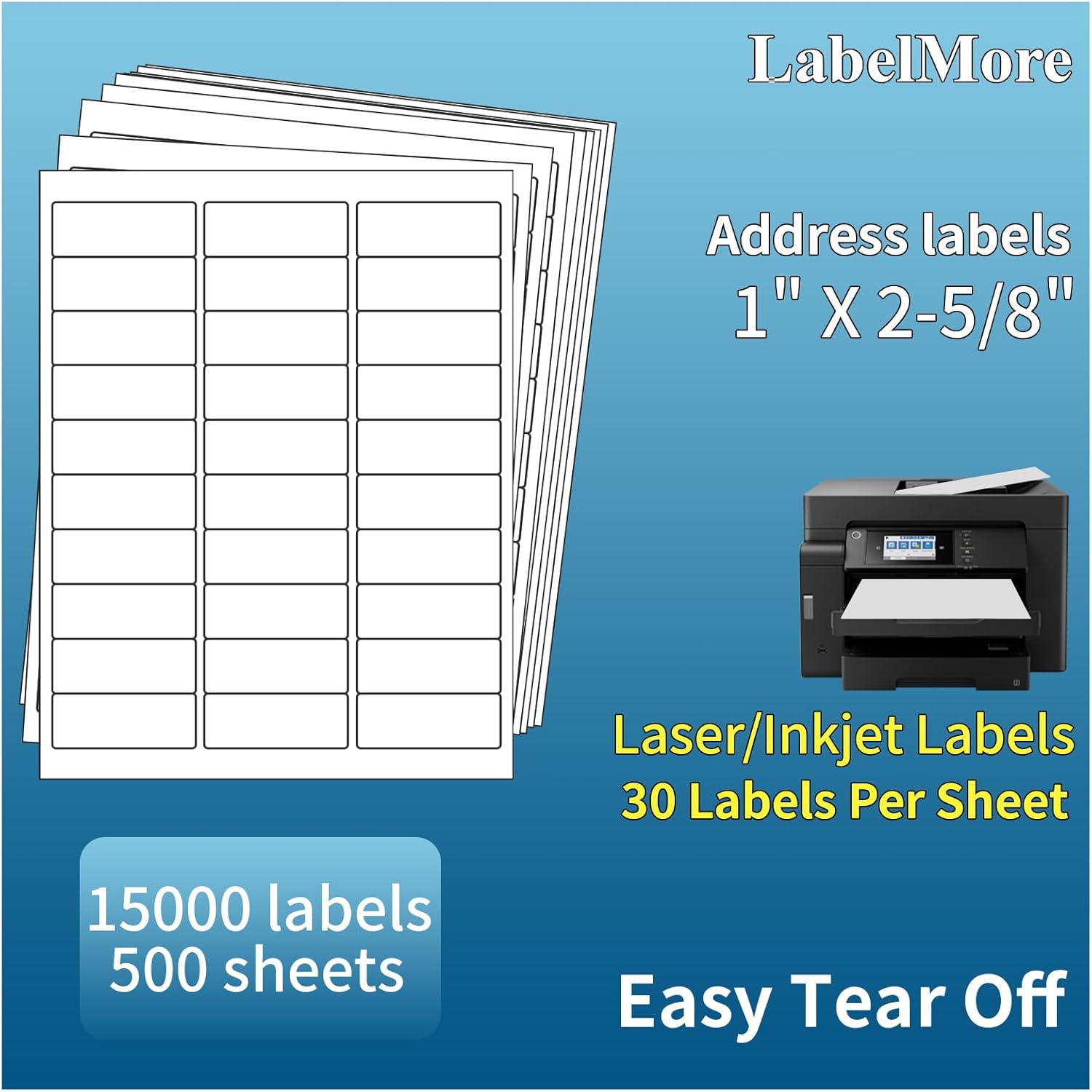 LabelMore Mailing Address Labels - Perfect for FNSKU and More