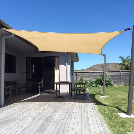 SUNNY GUARD Sun Shade Sail 9ftx22ft Rectangle for Outdoor Use