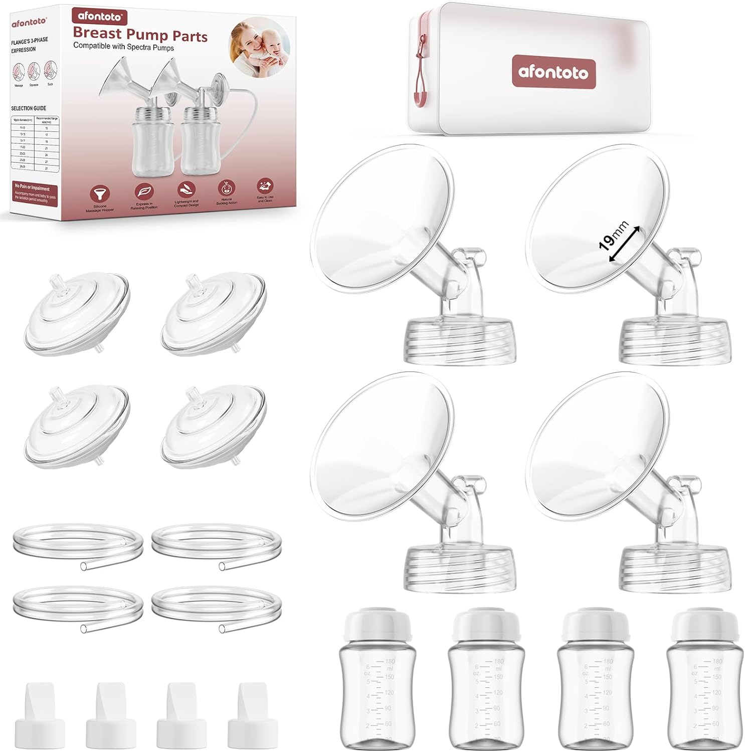 Pump Parts Compatible with Spectra S1/S2/9 Plus Breastpump
