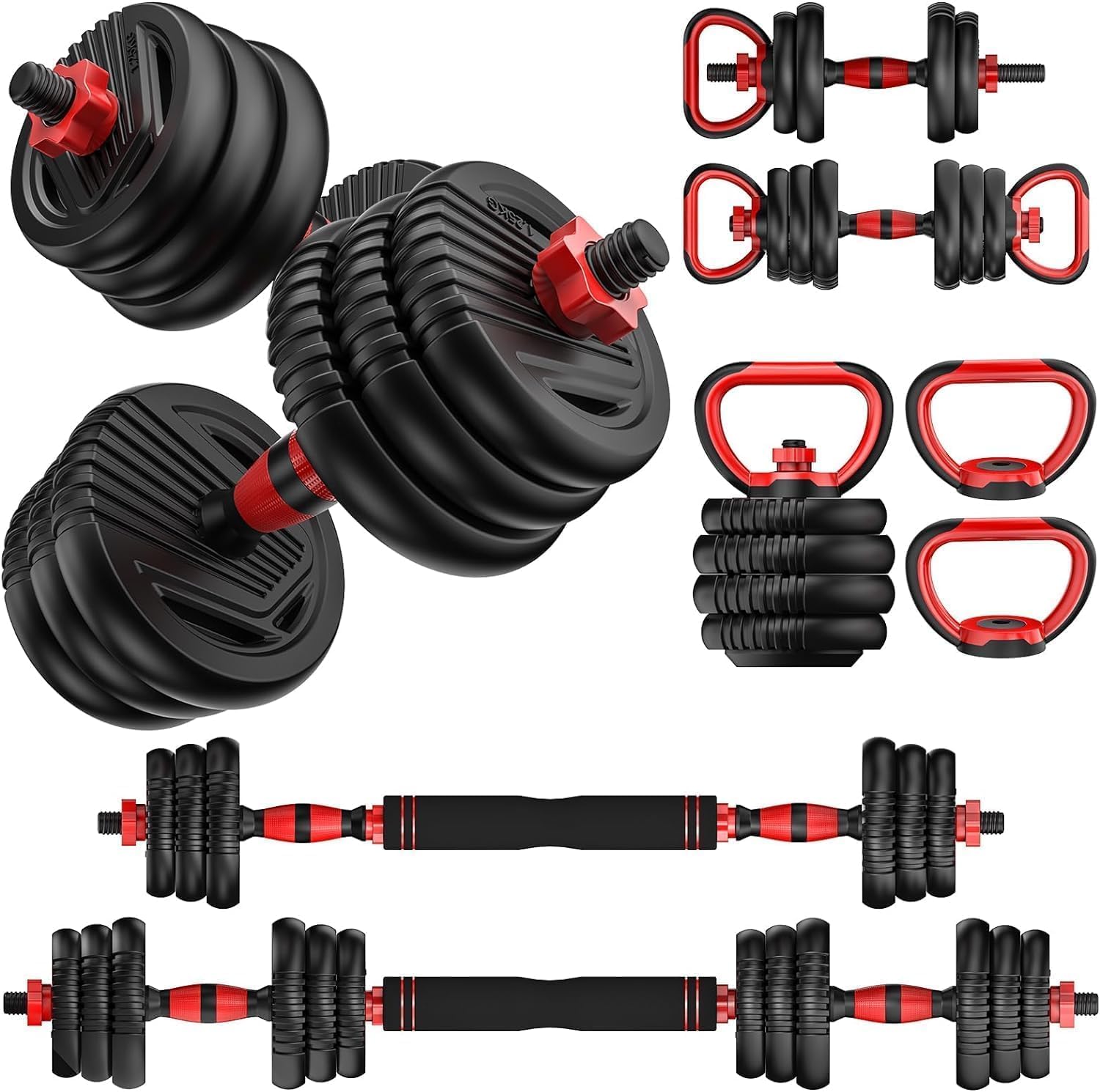Adjustable Dumbbells Set for Home Gym - 4 in 1 Fitness Solution
