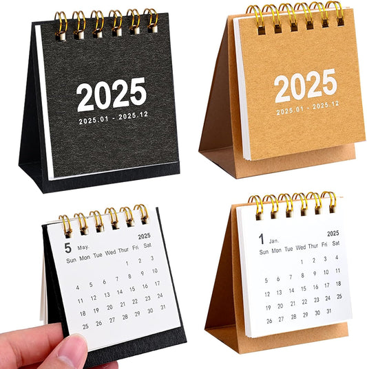 2025 Mini Desk Calendar Set for Daily Organization