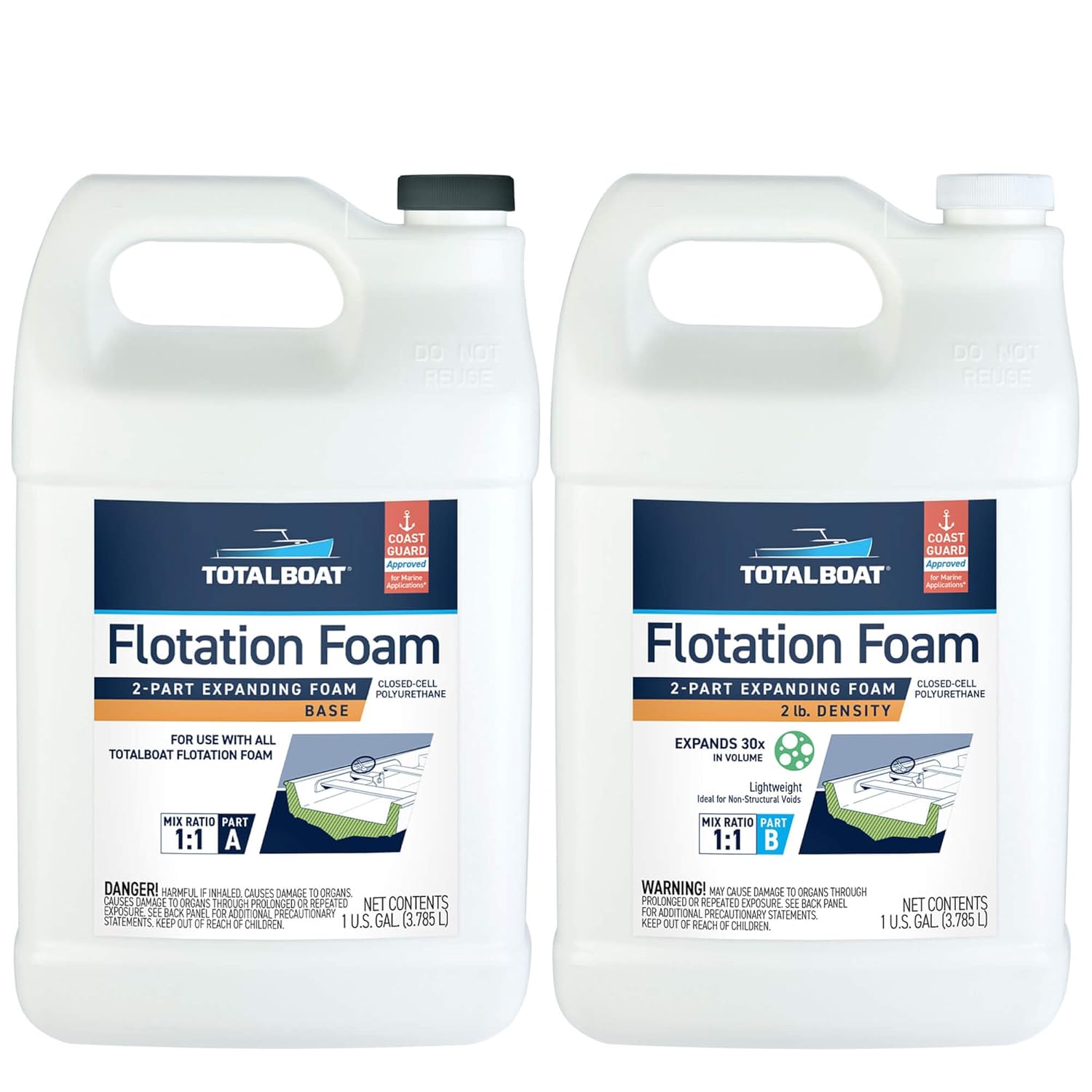 TotalBoat 2 Lb Density Expanding Foam Kit for Boat Flotation