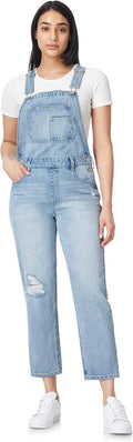 WallFlower Women's Overalls Juniors - Flattering, Casual Denim Fit