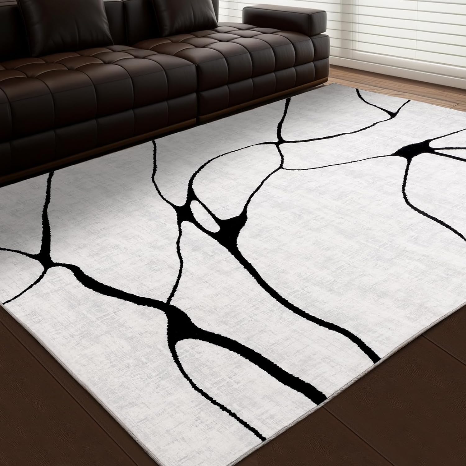 YIHOUSE Modern Washable 8ftx10ft Area Rug for Living Room Decor