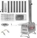 DEERFAMY Stainless Steel Portable Tent Stove - 9-Pipe Outdoor Heating