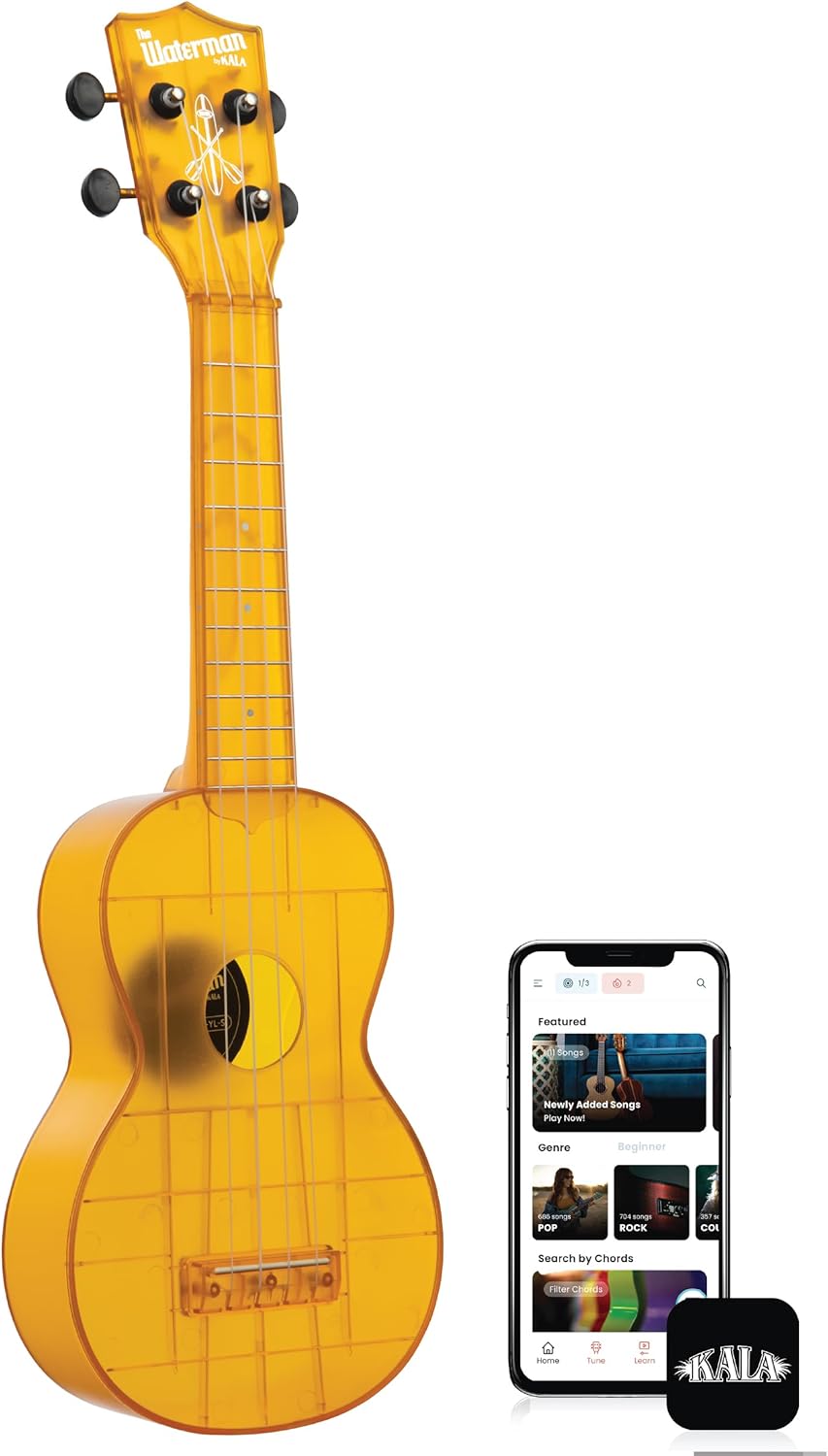 Kala Waterman Sea Glass Collection Soprano Ukulele for All Ages