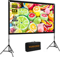 84 Towond Outdoor Projector Screen: Portable 4K Movie Magic