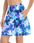 Modest Knee Length Skorts for Women - High Waist Athletic Golf Skort