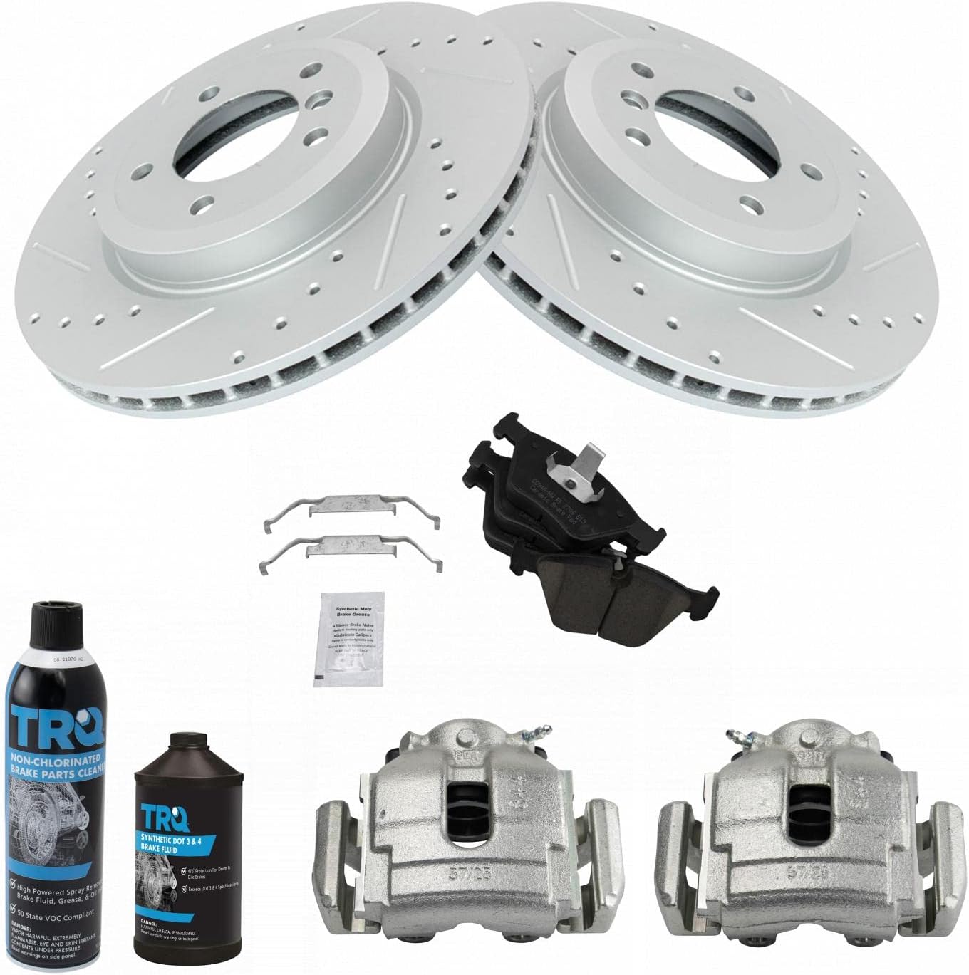 TRQ Front Performance Brake Pad & Rotor Kit for BMW 330 Series