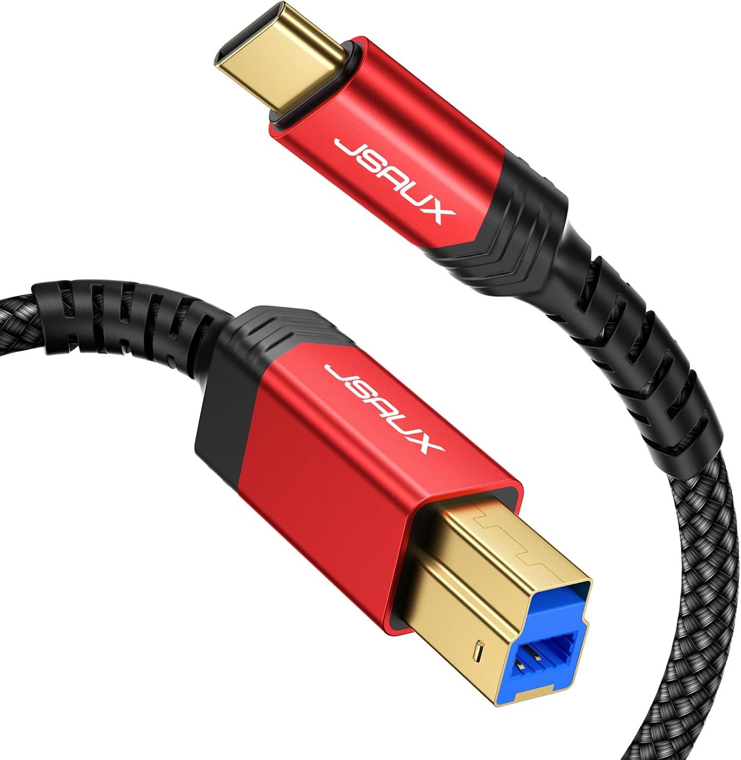 Fast Data Transfer: JSAUX USB 3.0 B Male to USB-C Cable
