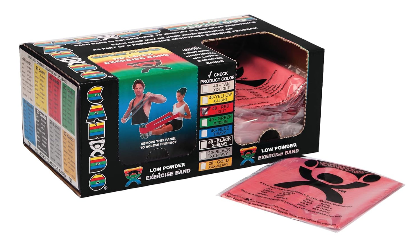 CanDo Singles Low Powder Exercise Band for Strength Training