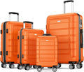 SHOWKOO Expandable 4 Piece Luggage Set - Durable PC+ABS Travel Set