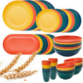 Wheat Straw Dinnerware Set Service for 8 - Durable Eco Tableware