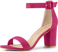 Allegra K Women's Open Toe Chunky Heel Sandals - Stable 3 3/8 in Heel