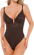 Popilush Faux Leather Bodysuit Tummy Control - Sleek Shaping