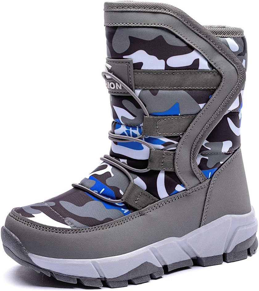 GUBARUN Boys Snow Boots Waterproof Slip Resistant Cold Weather Shoes