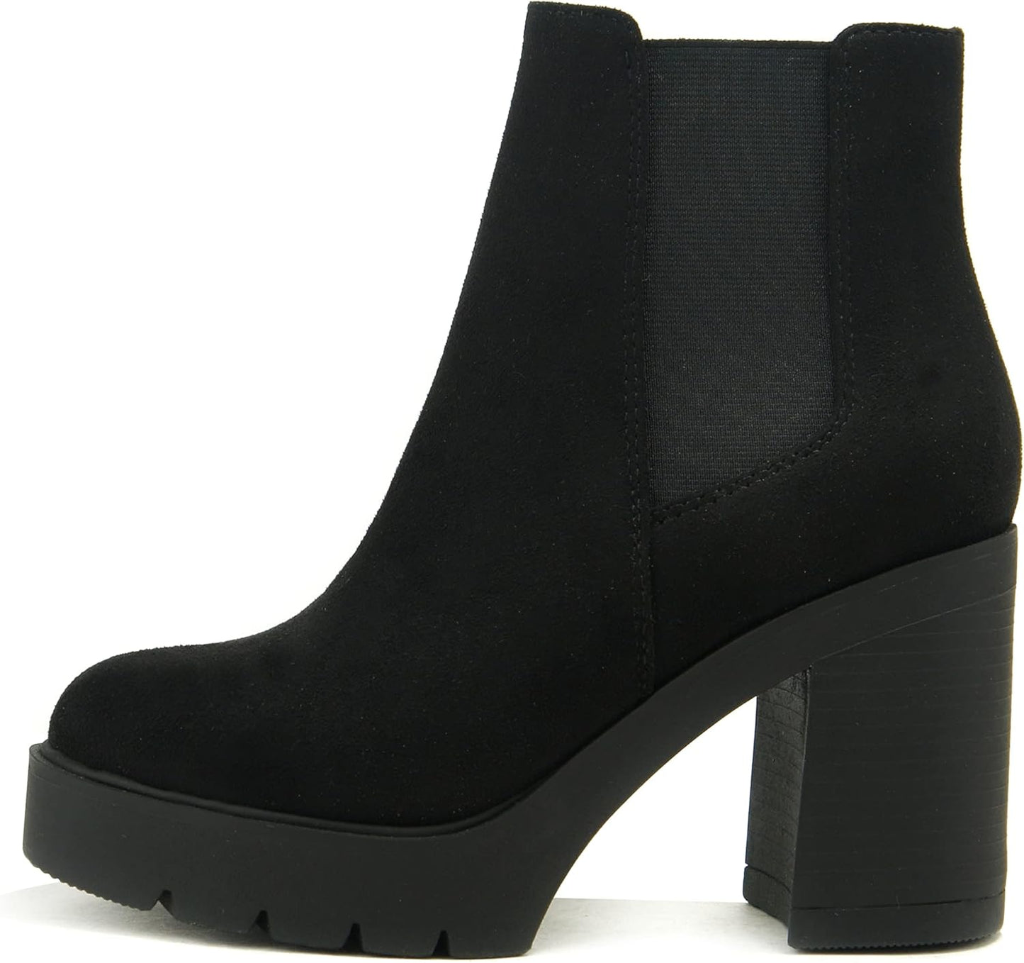 Soda Women Lug Sole High Heel Chelsea Ankle Boot for Style