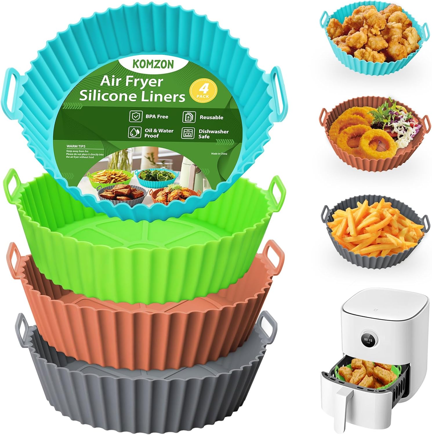 Reusable Silicone Air Fryer Liners - Komzon