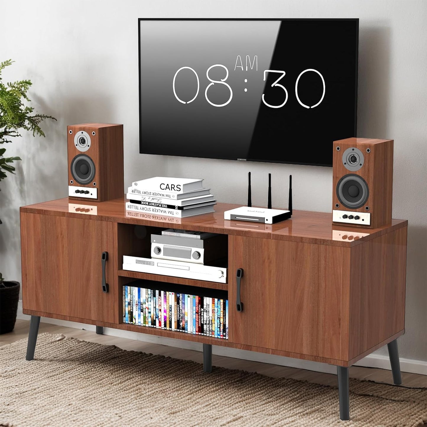 Walnut TV Stand - Stylish Storage Solution!